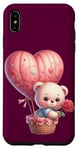 iPhone XS Max Valentine Teddy Bear Pink Flower Hot Air Balloon Case
