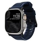Nomad Apple Watch Ultra 2 49mm Rugged Band Atlantic Blå (Svart Hardware)
