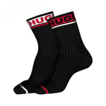 Hugo Boss 2 Pack QS Rib Gift Set Black Sport Socks 50501976
