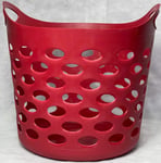 CH Washing Basket 30 Litre Laundry Clothes Hamper Storage Bin Organiser Flexible (Red)