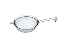MasterClass Fine Mesh Sieve, Stainless Steel, Polished Rim and Handy Round Bowl with Hooked Handle, 20.5cm (8"), Tagged