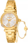 Just Cavalli JC1L332M0055 Curiosa Sølvfarvet/Gul guldtonet stål Ø30 mm