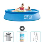 Intex Pyöreä puhallettava Easy Set uima-allas - 244 x 61 cm - Sininen - Mukana Lisätarvikkeet CB84