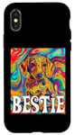Coque pour iPhone X/XS Bestie Dog Best Friend Puppy Love