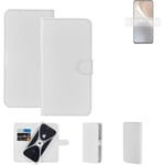 Protective cover for Motorola Moto G32 Wallet Case white flipcover flipcase