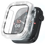 Heltäckande Skal Rhinestone Apple Watch Series 4-6 44mm Silver
