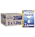 Aptamil 2 Follow On Baby Milk Powder, 6-12 Months, 1.2K (Pack of 3)