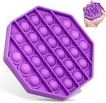 Cylme Push pop Bubble Sensory Fidget Toy, Autism Special Needs Stress Reliever Anxiety Relief Toys, Extrusion Bubble Fidget Sensory Toy (Octagonal Purple)