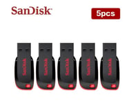 5 x SanDisk Cruzer Blade 32 Go Clé USB (paquet de cinq) ,vérifier l'emballage du produit