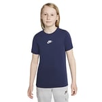 Nike Garçon B Nsw Repeat Tee T Shirt, Midnight Navy/Midnight Navy/White, 12 ans EU