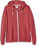 Vans Core Basics Knit Zip Hoodie - Sweat-Shirt À Capuche - Manches Longues - Homme - Rouge (Rhubarb Heather) - Medium (Taille Fabricant: Medium)
