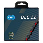 KMC Unisex's DLC 12 Speed Chain, Black/Red, 126 Link