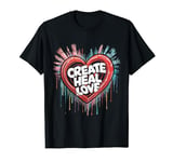 Mental Health Matters Create Heal Love Grovy Art Therapy Mom T-Shirt