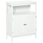 Bathroom Cabinet Cupboard Shelving Storage Unit Double Shutter Door