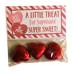 Little Treat for Someone Super - Sweet Sweets Bag Valentines Day Gift - Heart Shaped Chocolates