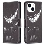 PU Leather TPU iPhone 14 Etui - Don't Touch My Phone