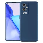 Foluu Case for OnePlus 9 Pro 5G Case, Liquid Silicone Gel Rubber Bumper Case with Soft Microfiber Lining Cushion Slim Hard Shell Shockproof Protective Cover for OnePlus 9 Pro 5G (Blue)