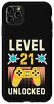 iPhone 11 Pro Max Level 21 Unlocked Funny Video Gamer 21st Birthday Gaming Case
