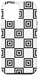 Coque pour iPhone 15 Pro Max Black-White Classic Memphis Tile Square Chessboard Pattern