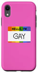 iPhone XR Hello, I’m Gay Funny Name Tag Case