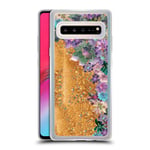 Head Case Designs Official Monika Strigel Succulent My Garden Gold Clear Hybrid Liquid Glitter Compatible for Samsung Galaxy S10 5G