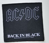 AC/DC - Back In Black (9,5 X 10,1 Cm) Patch/Jakkemerke