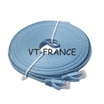 Cable Ethernet Plat Blinde CAT6 RJ45 10GB, Couleur: Bleu, Longueur: 40m