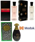 Modak 3 Pack Women Perfume Dark Aura, Golden Blooms,Wild Cobra  EDP 100ml