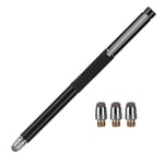 Stylus Pen, Dual Touch Cloth Head Touch Screen Scale Stylus Capacitor Pen, Compatible with Pad Samsung Tablets and Touchscreen Cellphones Tablets, for Samsung, Lenovo, LG&HTC(Black)