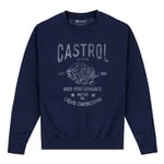 Official Castrol Unisex Motor Oil Sweatshirt Long Sleeve Crew Neck Pullover Top