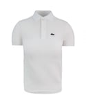 Lacoste Childrens Unisex Lacote Plain Kids White Polo Shirt Cotton - Size 2XL