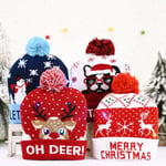 New Led Christmas Beanie Knit Hat Light Up Tree Xmas Snowman Kni Merry Christtmsa