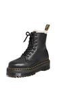 Dr Martens Women's 8 Eye Boot Amphibians, Black Pisa Natural Em Toby 900g, 9 UK