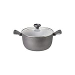 Prestige Earth Pan Stock Pot Non Stick 28cm / 7.5L - Induction Stock Pot with Toughened Glass Lid, Made in Italy of Recycled & Recyclable Materials, Dishwasher Safe Cookware