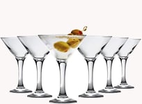Brandy Glasses Crystal Glasses Set of 6 Cognac Glasses - 390ml (13.7oz) - Pack of 6 Glasses, Whiskey Glasses Set of 6 (Martini Glass 6 Pack 175ml)