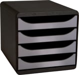 Exacompta Big-Box Skrivbordsbyrå, 4st/svart/silver
