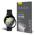 Olixar Screen Protector for Samsung Galaxy Watch Active 2, 44mm, Tempered Glass - Easy Application - 9H Hardness Anti Scratch, Bubble Free, Anti Fingerprint for Samsung Watch Active 2-44mm - Clear