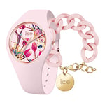 ICE-WATCH Femme Analogue Quartz Montre avec Bracelet en Silicone 019213+ Chain Bracelet - Pink Lady - Bracelet Mailles XL de Couleur Rose (020358)