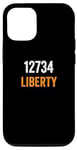 Coque pour iPhone 12/12 Pro Code postal Liberty 12734, déménagement vers 12734 Liberty