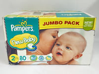 Pampers New Baby Size 2 (Mini) Jumbo Pack 80 Nappies