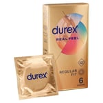 Durex Real Feel Condoms Regular Fit Skin On Skin Feeling Latex Free 6 Condom