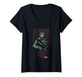 Womens Call of Duty: Modern Warfare 2 Ghost Playing Card Portrait V-Neck T-Shirt