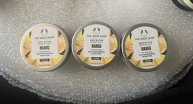 3 X Body Shop Mango Body Butter Dry Skin - Size 50 ml - Vegan Friendly TRAVEL