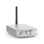 100W Bluetooth 5.0 Amplificateur Audio Stéréo Récepteur 2 Canaux Classe D Mini Amplificateur Hi-Fi Intégré pour Haut-Parleurs Passifs Domestiques,Blanc