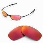 New Walleva Polarized Fire Red Lenses For Oakley Square Wire 2.0