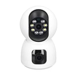Kit Dual Lens Indoor Camera 1080P Wireless WiFi Security Camera Color Night Visi