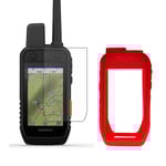 Silikonfodral + LCD-skärmskyddsfilm för handhållen GPS Garmin Alpha 200i 300i Alpha200i Alpha300i Tillbehör