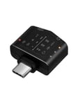LogiLink USB 3.2 audio adapter with EQ USB-C/M to 3.5 mm/F PD black