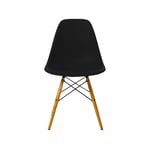 Vitra Eames Plastic Side Chair RE DSW stol 12 deep black-golden maple