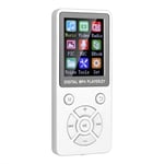 Music MP3 MP4 Player 8G Bluetooth Support 32G Memory Card Eight-Diagram Tactics Buttons Digital Music Player Support Music, Radio, Recording, Video, E-book, Great Gift for Kids(White)
